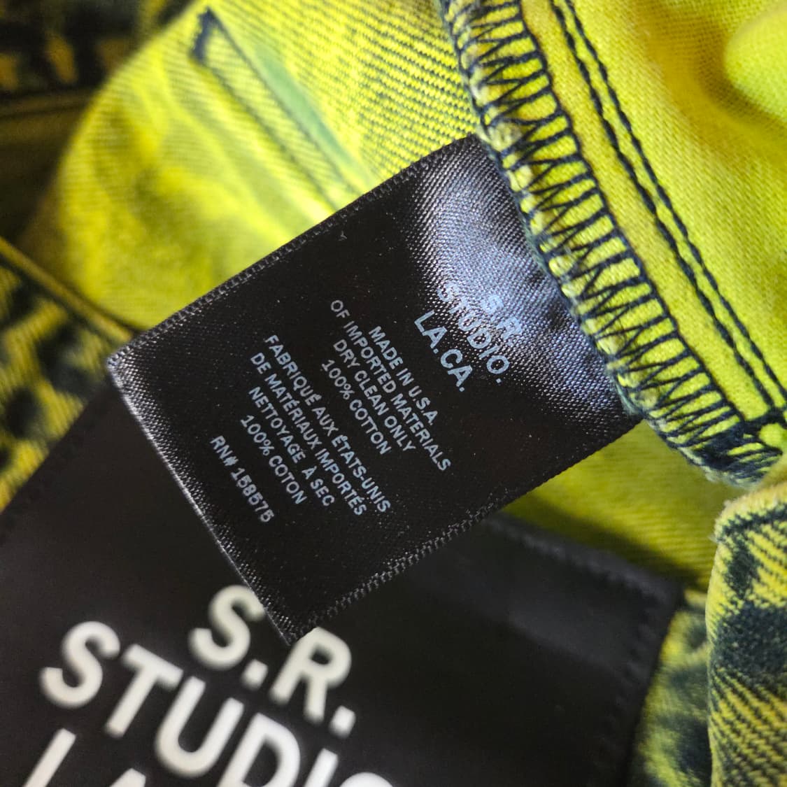 SR STUDIO LACA 테이퍼드 그린 핸드다이드 데님 팬츠 31 상품이미지8