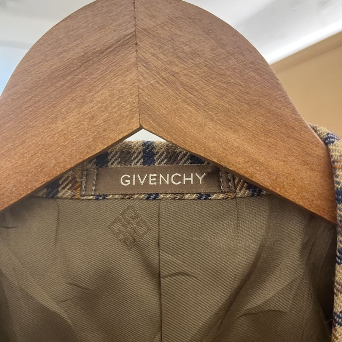 지방시 모던시크 캐주얼 울 체크 블레이저 자켓 90 C10431 상품이미지5