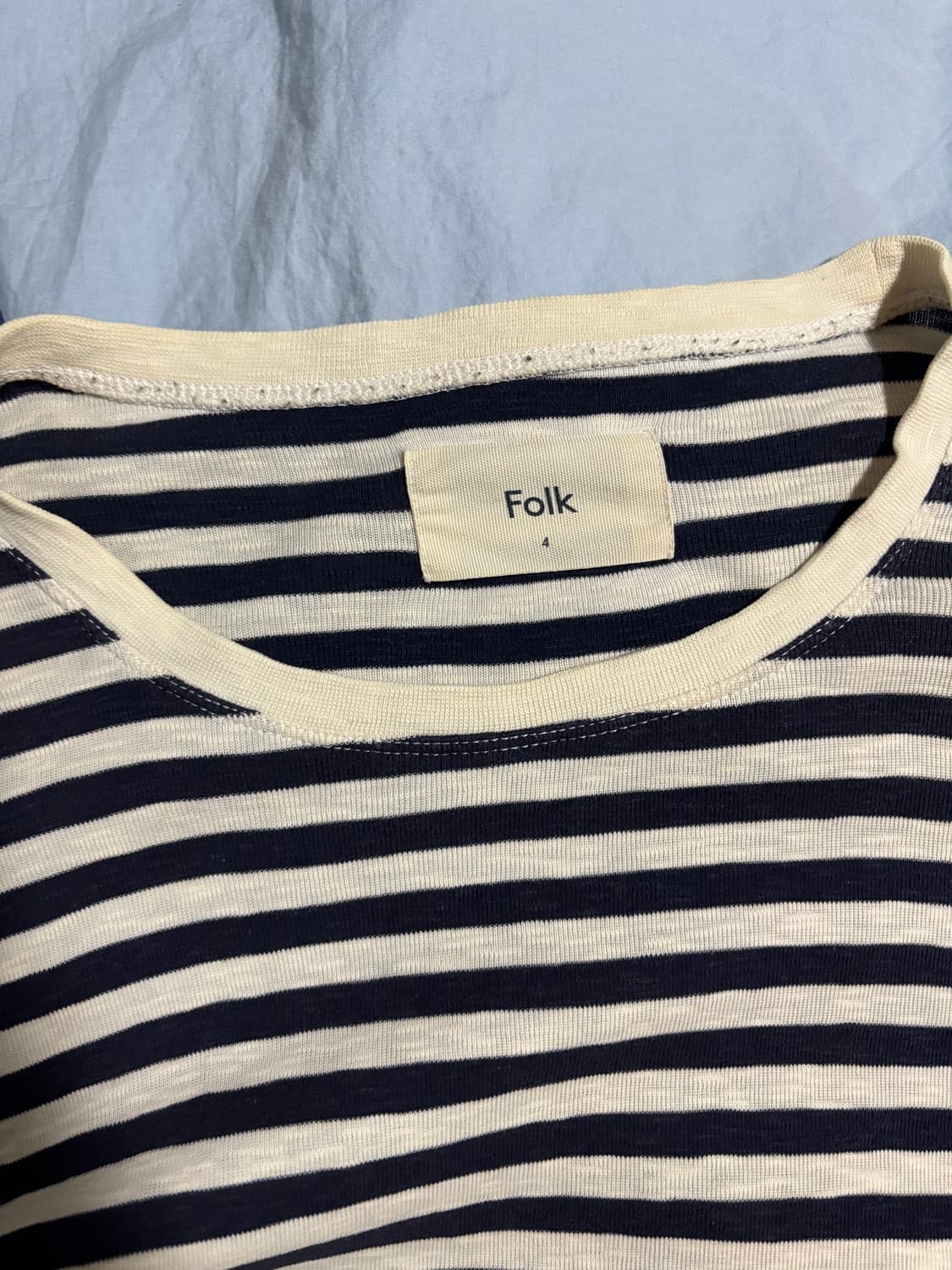 아페쎄 맨투맨 L사이즈, 포크 스트라이프 티셔츠 상품이미지5