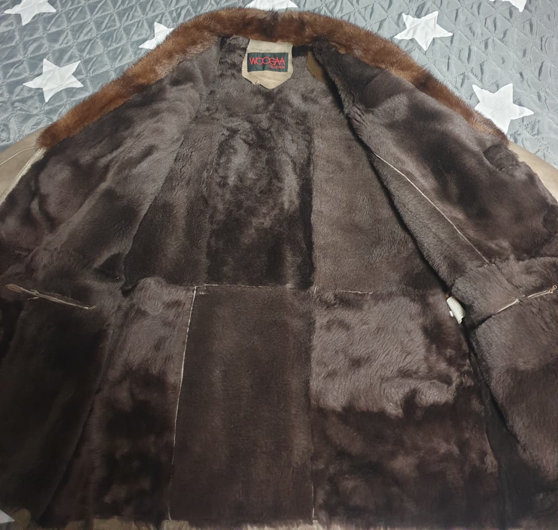 WOOGAA 컬렉션 밍크퍼 양가죽 안감양털 헌팅 자켓 (XXL) 상품이미지3