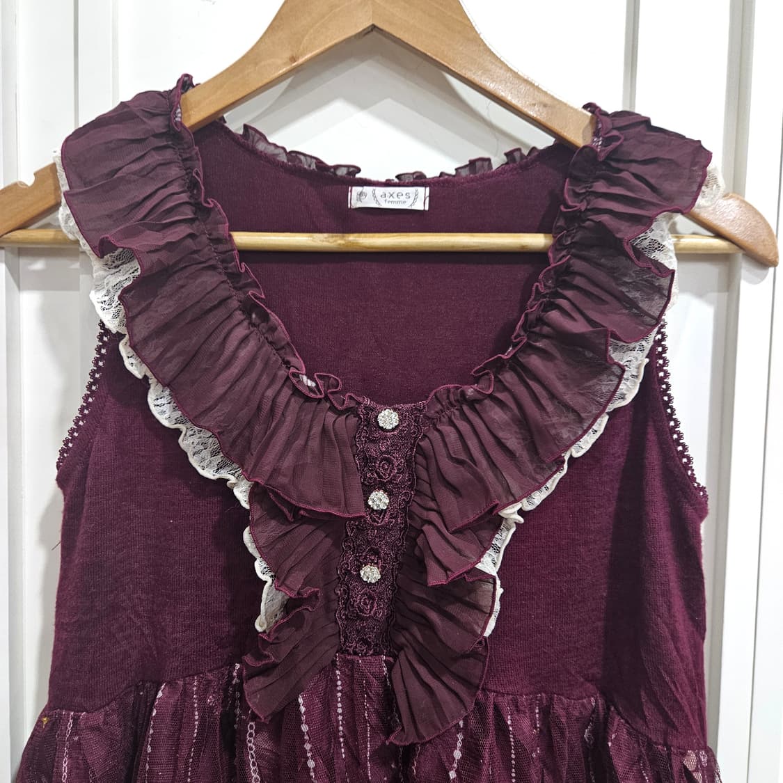 엑시즈팜(axes femme) 별빛 프린트 프릴 원피스 상품이미지2