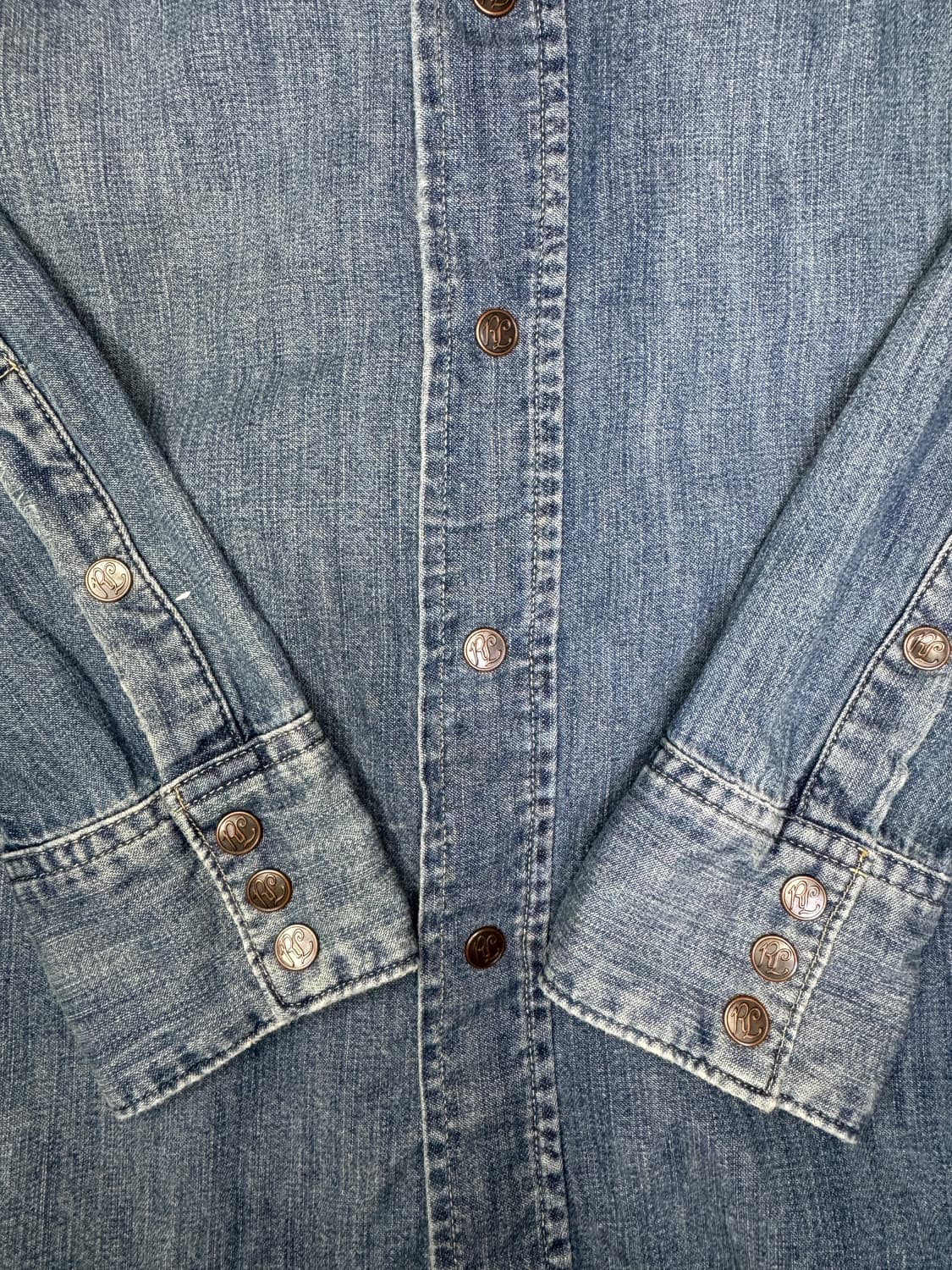 폴로 랄프로렌 빈티지 웨스턴 데님 셔츠 S 상품이미지5