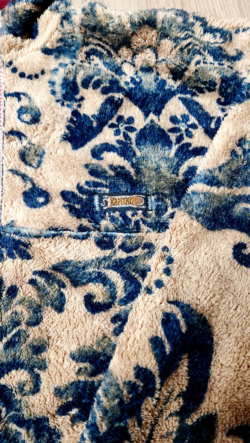 캐피탈 다마스크 패턴 마리아 플리스 집 블루종 베이지 상품이미지2