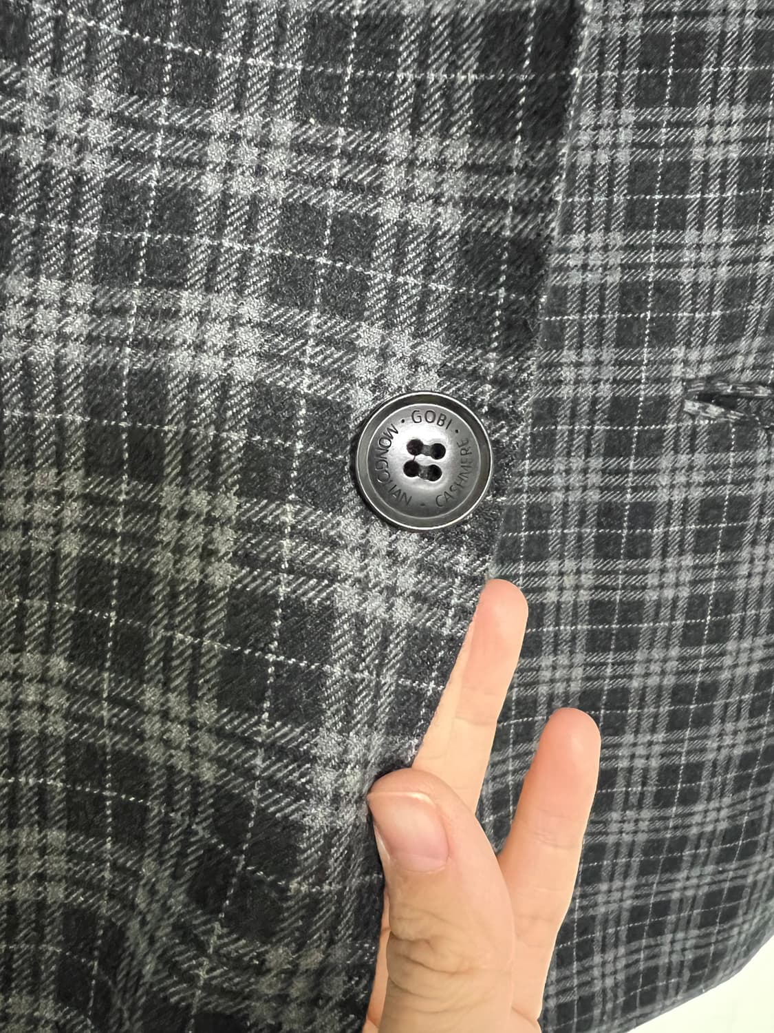 GOBI 고비 100% 캐시미어 체크 자켓 (남성 50 / Slim Fi 상품이미지3