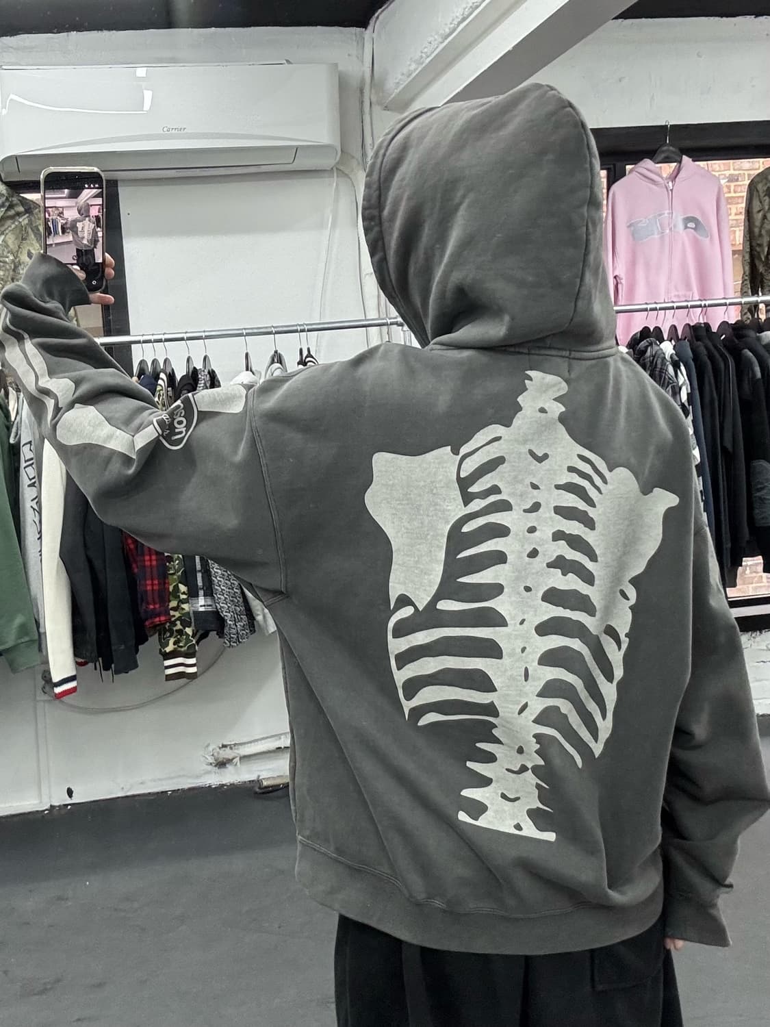 밴슨 레더 50th 본 후드집업 상품이미지6