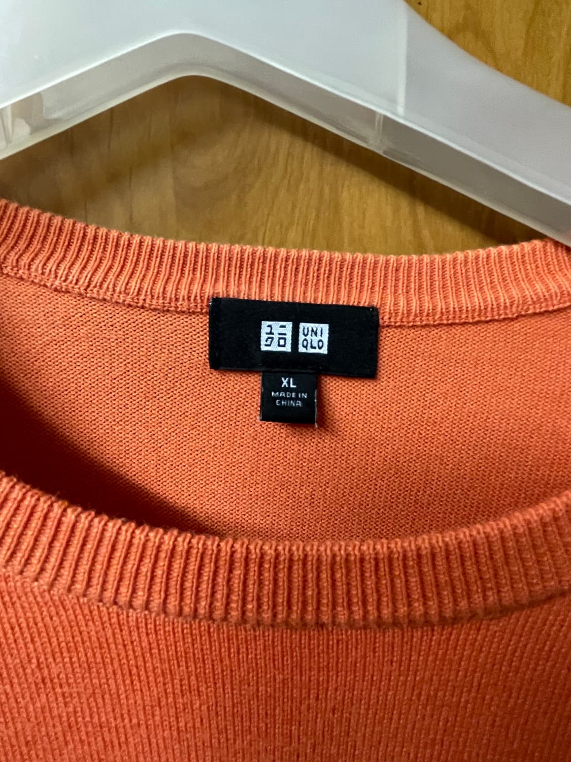 (XL) 유니클로 얇은니트 오렌지컬러 상품이미지2