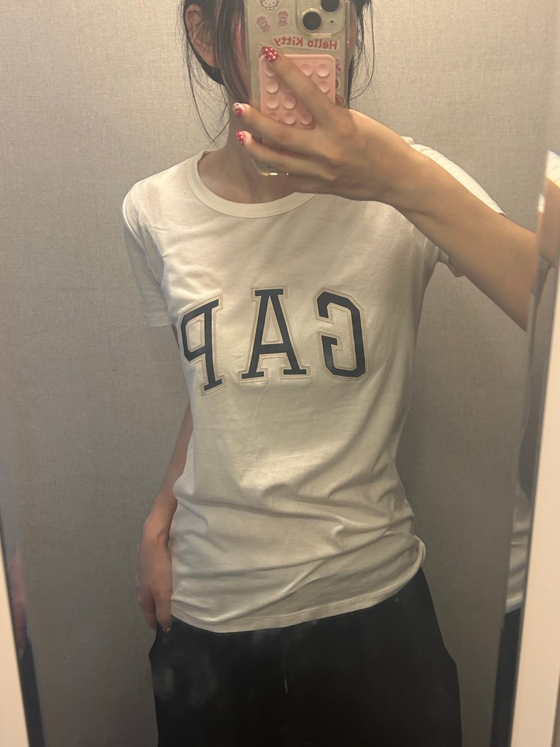 갭 y2k 로고 패치 반팔 상품이미지1