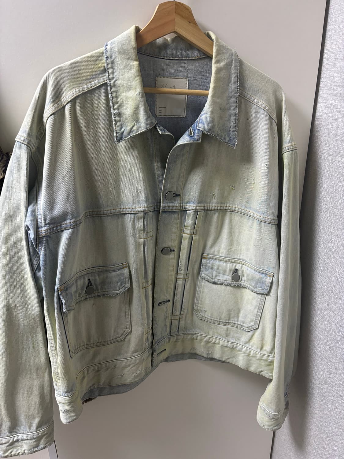 안셀름 CRASH DENIM JACKET type-2 24ss 3사이즈 상품이미지2