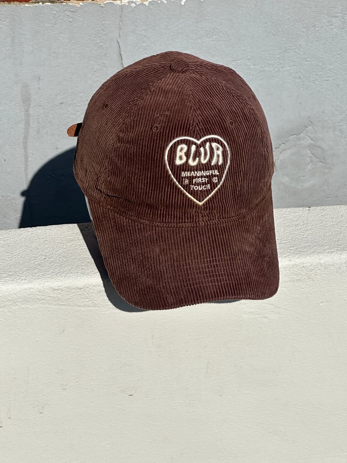 [F] Blur 블러 로고 브라운 코듀로이 볼캡 모자 상품이미지1