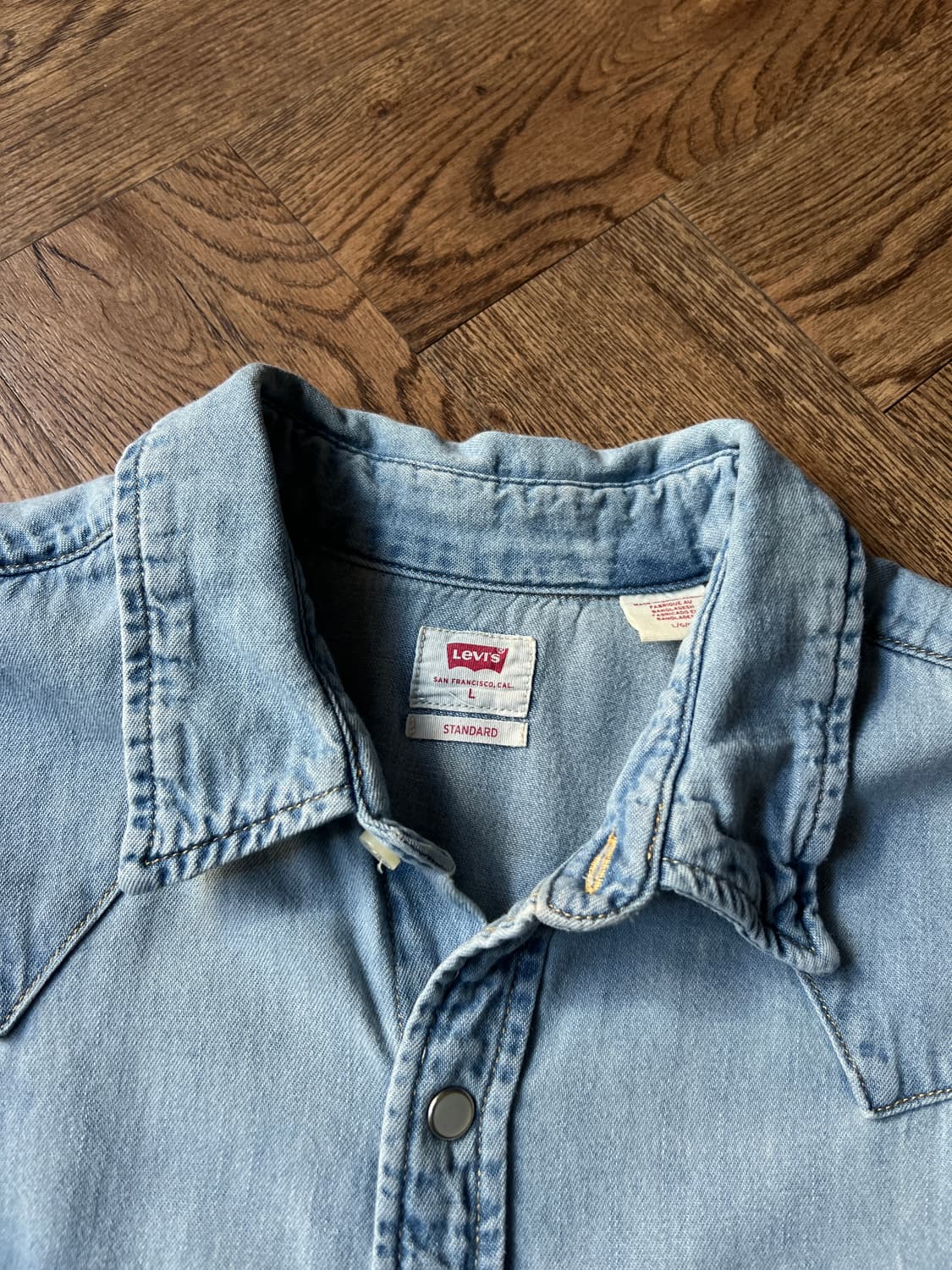 [L]리바이스 버튼다운 웨스턴 데님 셔츠 상품이미지2