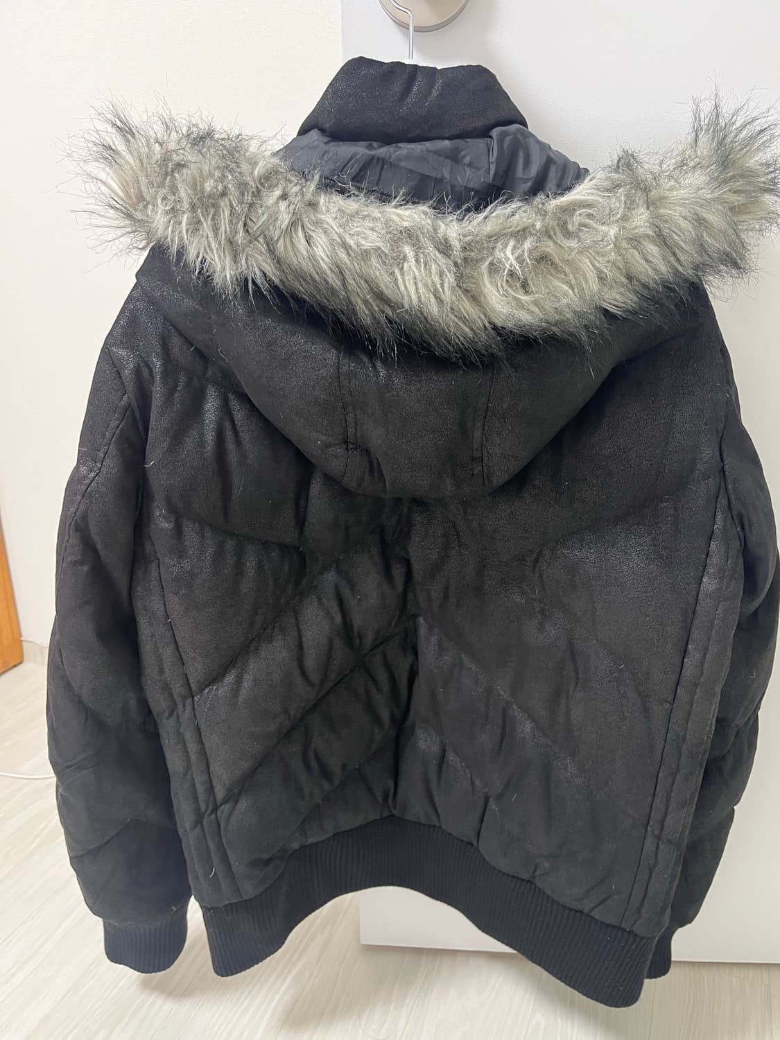 Waxed texture 패딩 자켓 상품이미지3