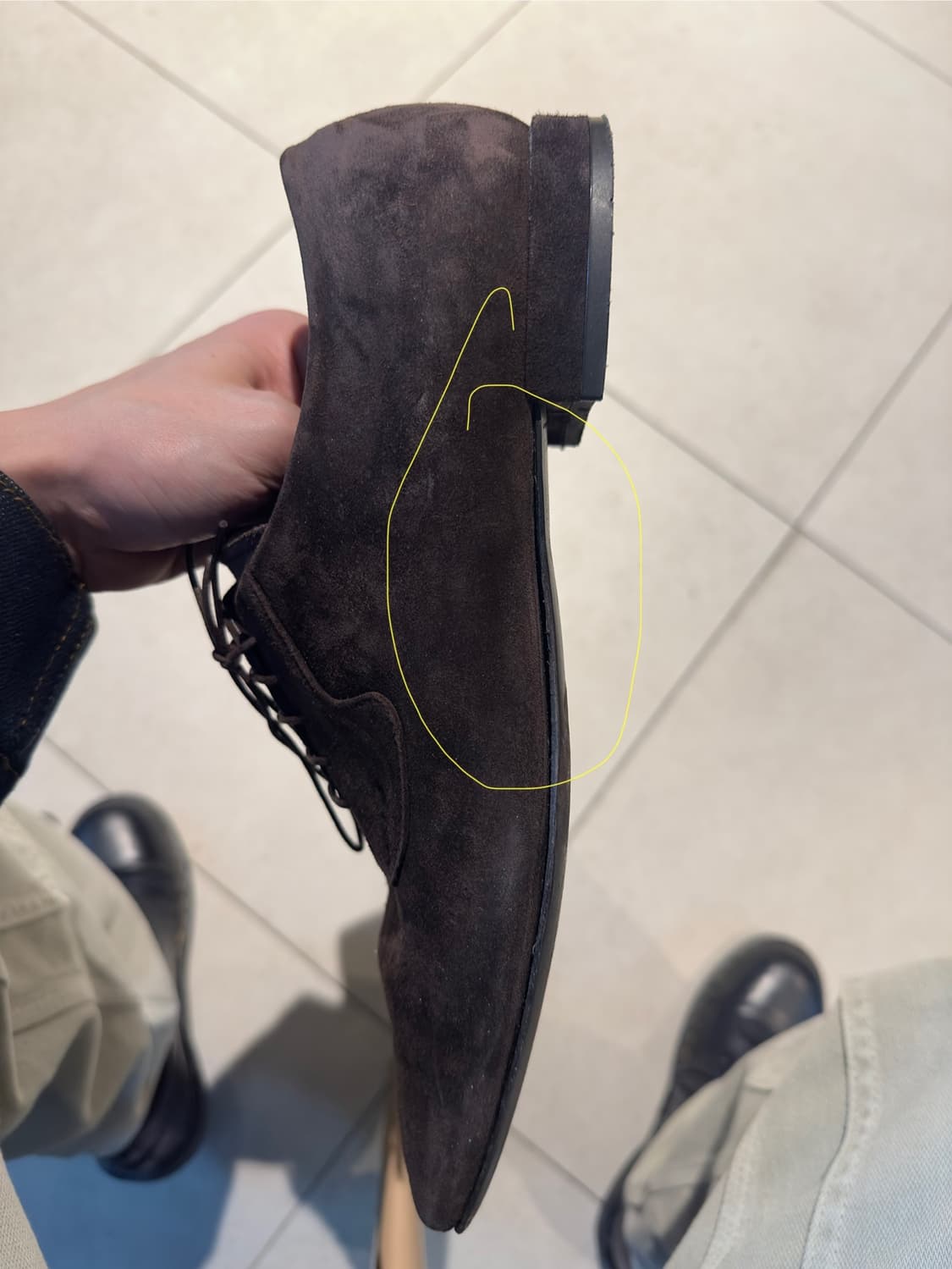 프라다 스웨이드 더비 브라운 275~280 상품이미지5