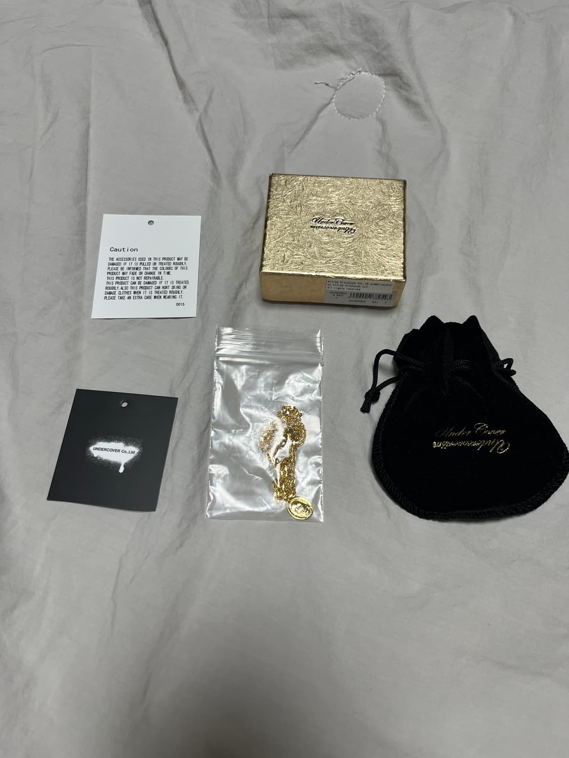 언더커버 undercover 히치콕 펜던트 목걸이 골드 새상품 상품이미지5