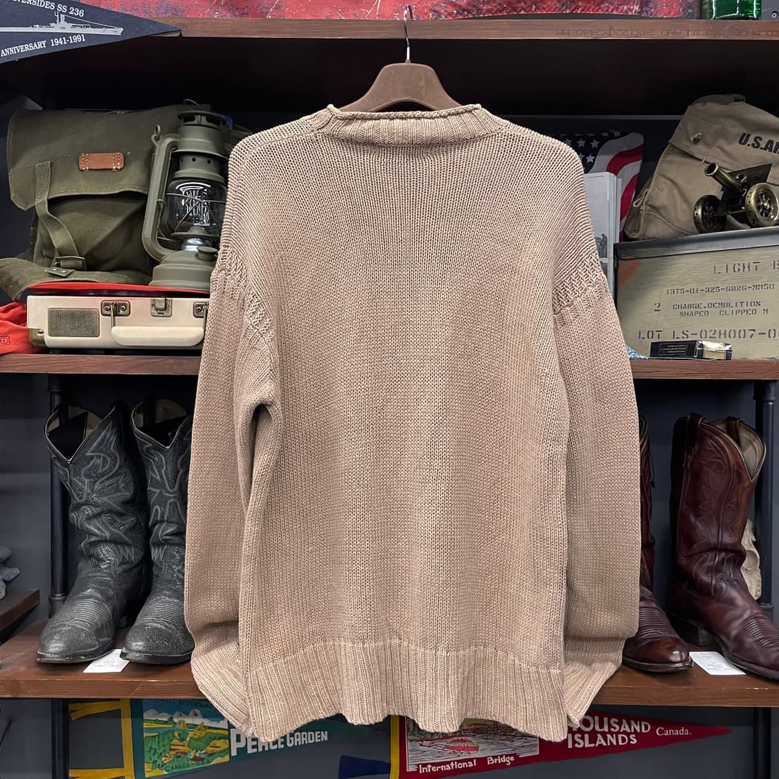 폴로 랄프로렌 스포츠 성조기 패턴 코튼 라운드넥 니트 스웨터 상품이미지2