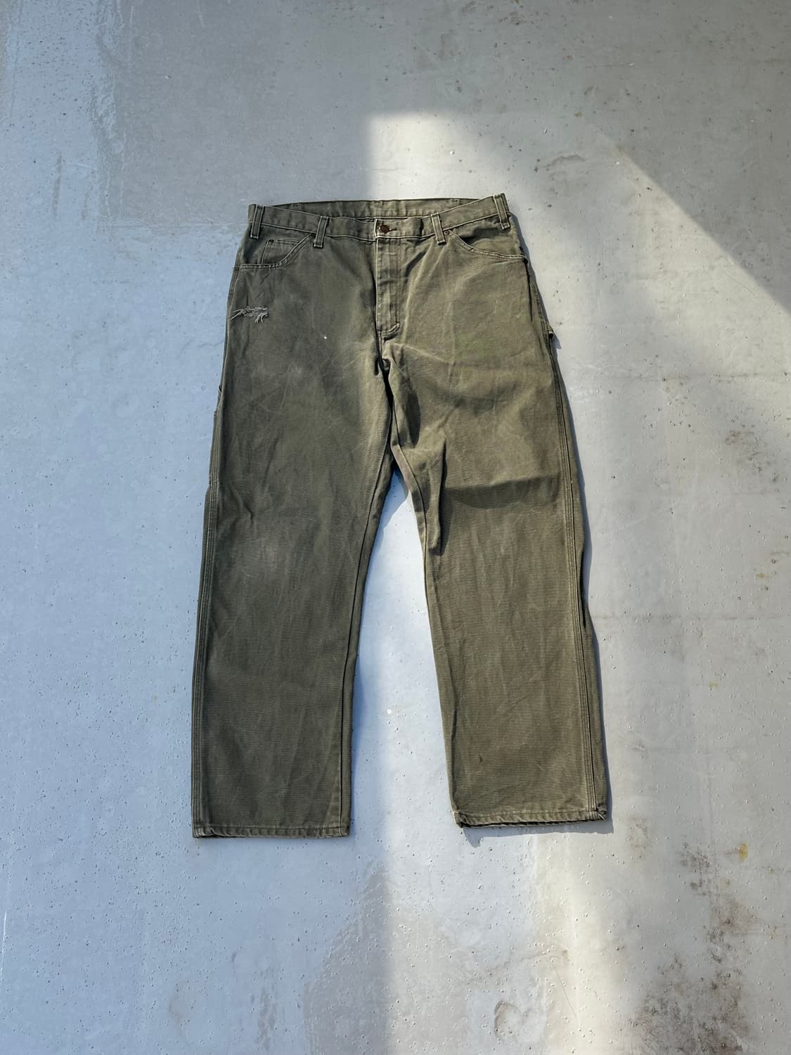 [디키즈] •Dickies Rinsed Moss Green Pants 상품이미지1