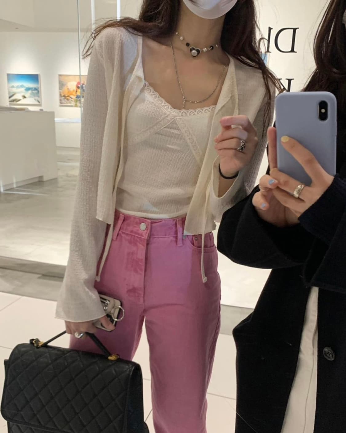 포스터 릴레이스 나시 가디건 세트 아이보리 상품이미지2