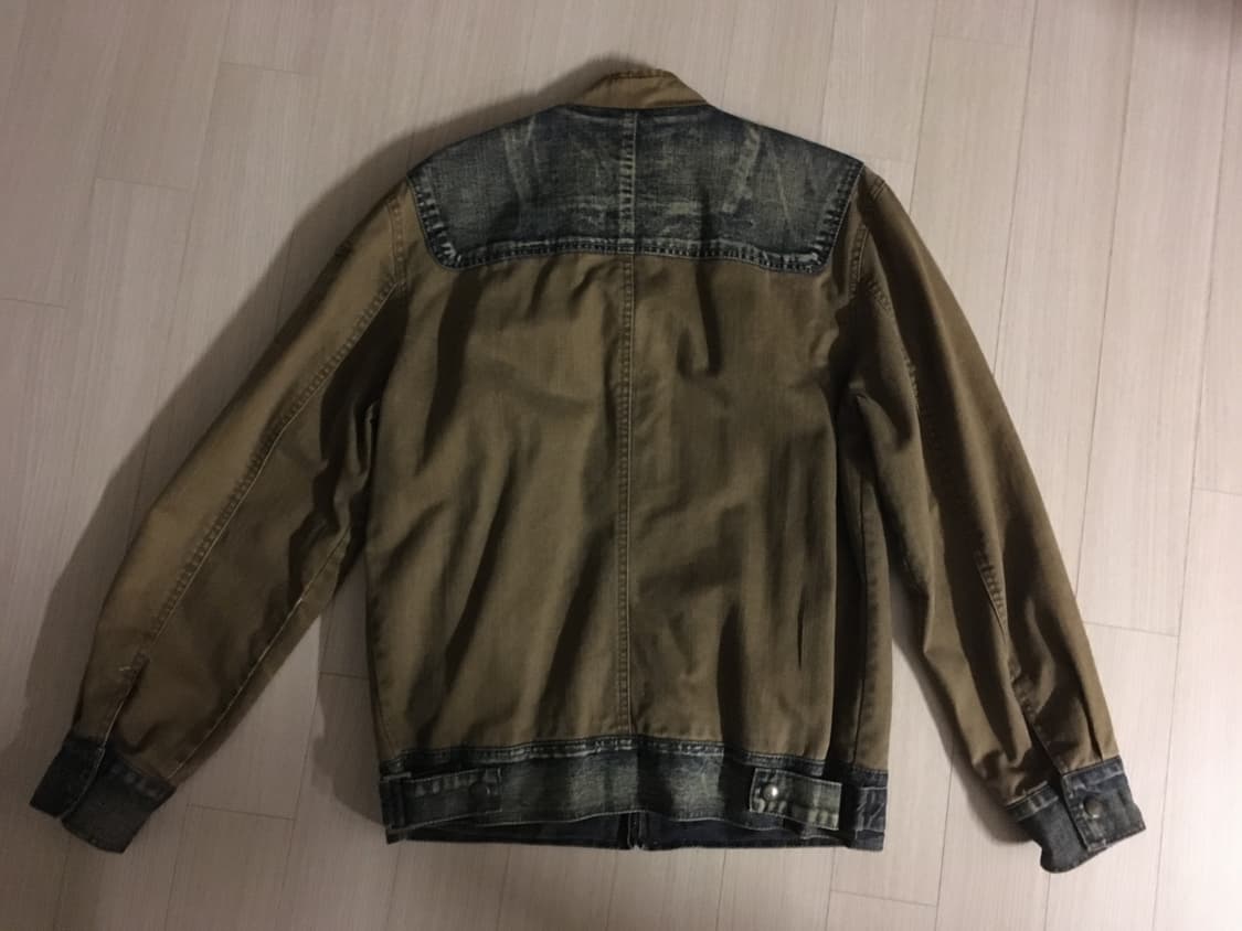 워시드 데님 패치워크 밀리터리 자켓 상품이미지2