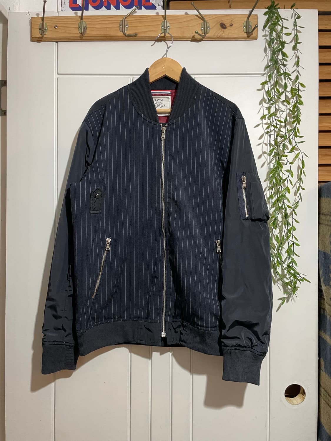 핀스트라이프 블루종 상품이미지1