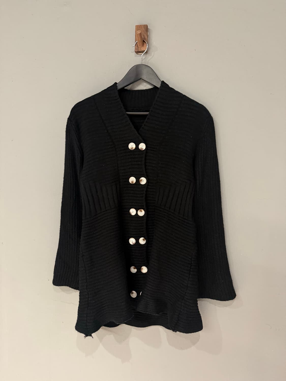 double button non-collar cardigan 상품이미지4