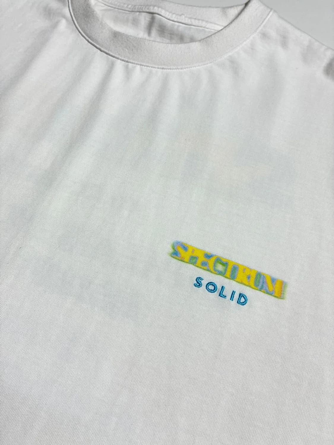 솔리드옴므 22SS 스펙트럼 화이트 반팔 티셔츠 R1658 상품이미지4