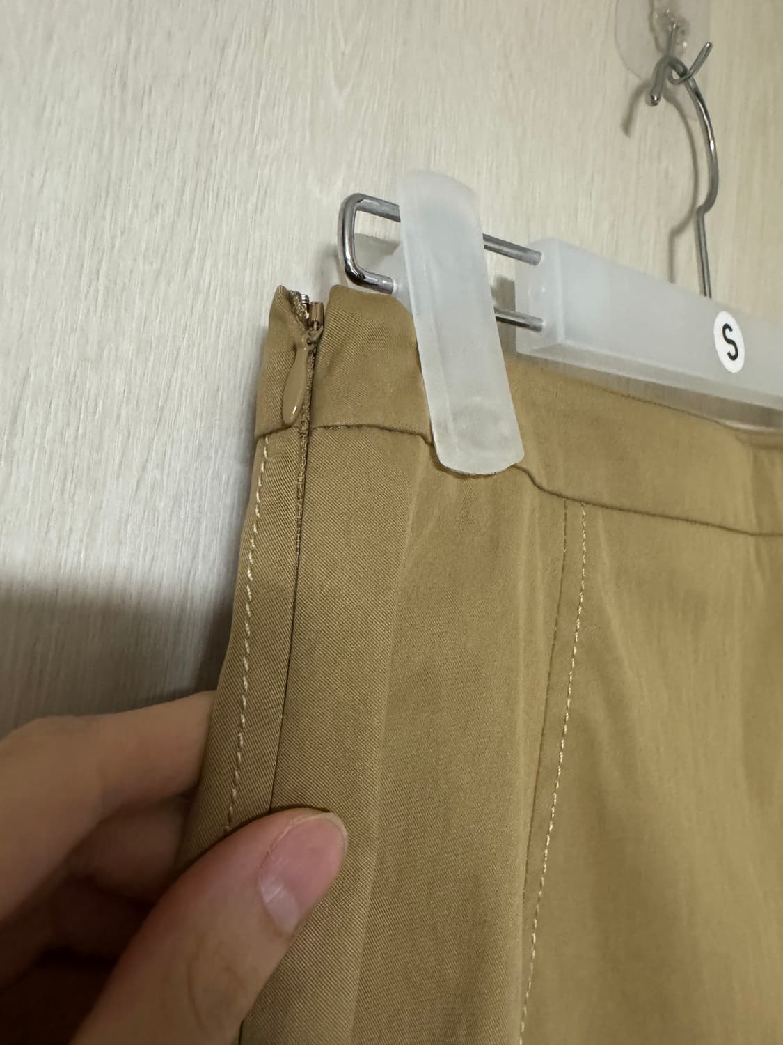 시에 sie 모니카 스티치 플레어 스커트 S사이즈 카멜베이지 상품이미지4