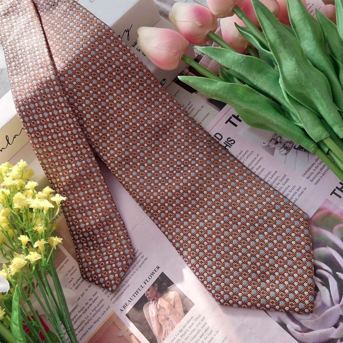 앤드류스타이 실크 마이크로 패턴 넥타이 9.2cm A+등급 K1356
 상품이미지2