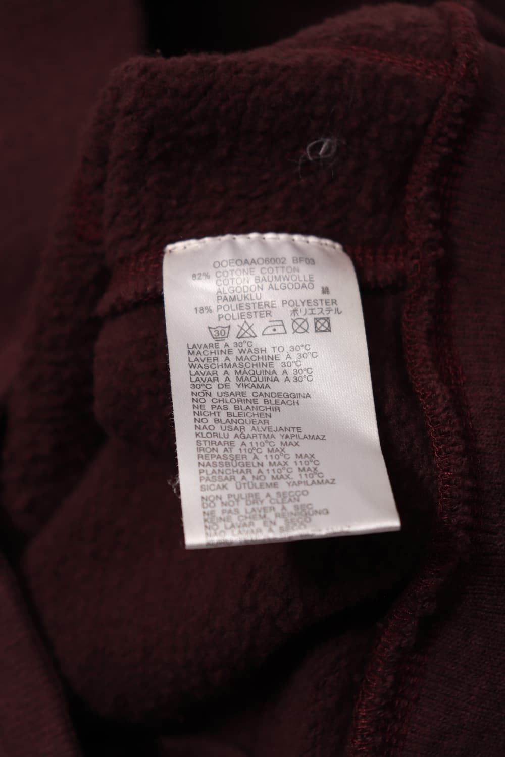 DIESEL 버건디 프린팅 기모 후드티셔츠 women L 상품이미지7