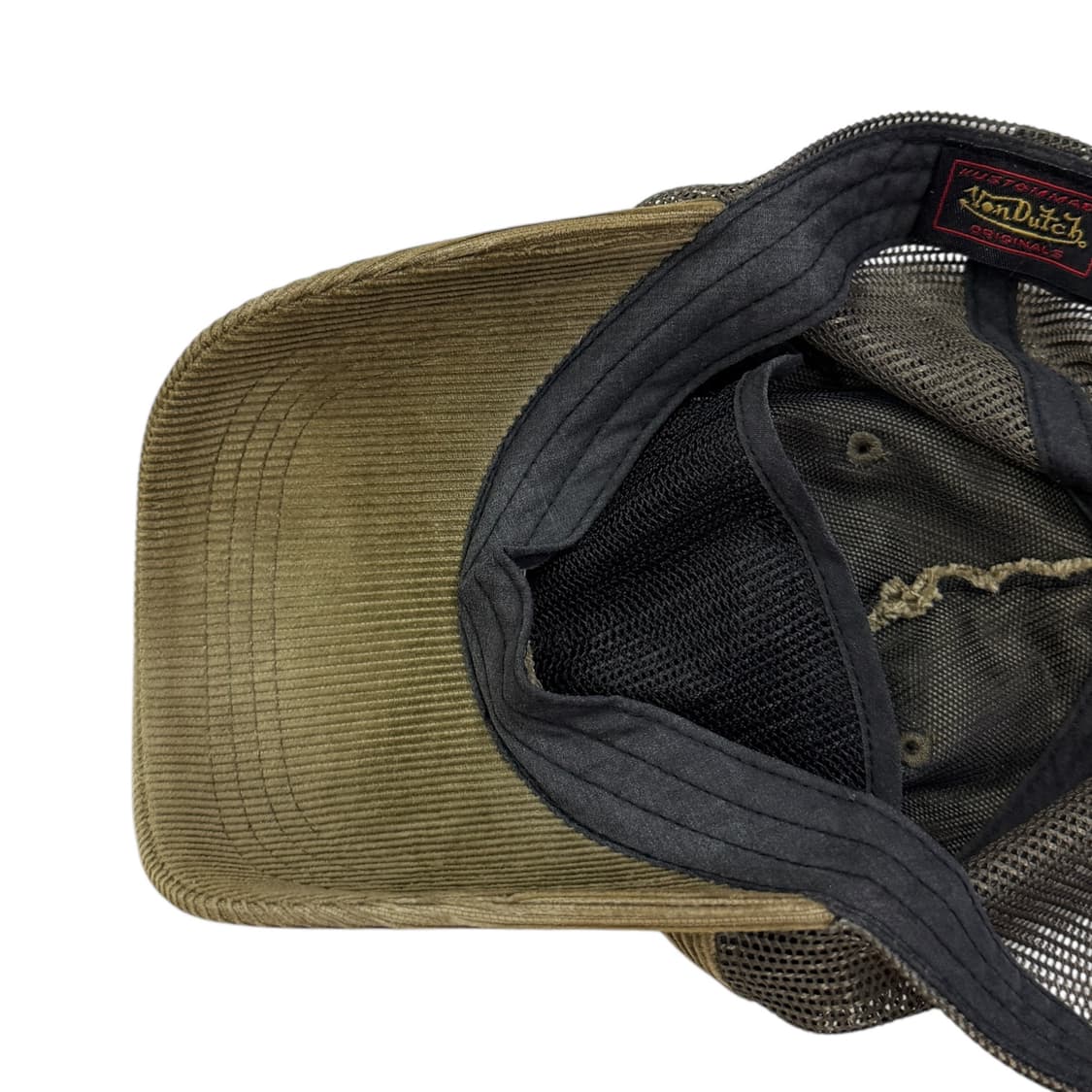 본더치 빈티지 Y2K 코듀로이 메쉬 트러커 볼캡 모자 카키 상품이미지5