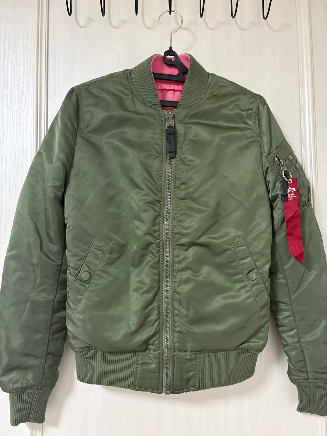 알파인더스트리 리버시블 ma-1 자켓 핑크 상품이미지2