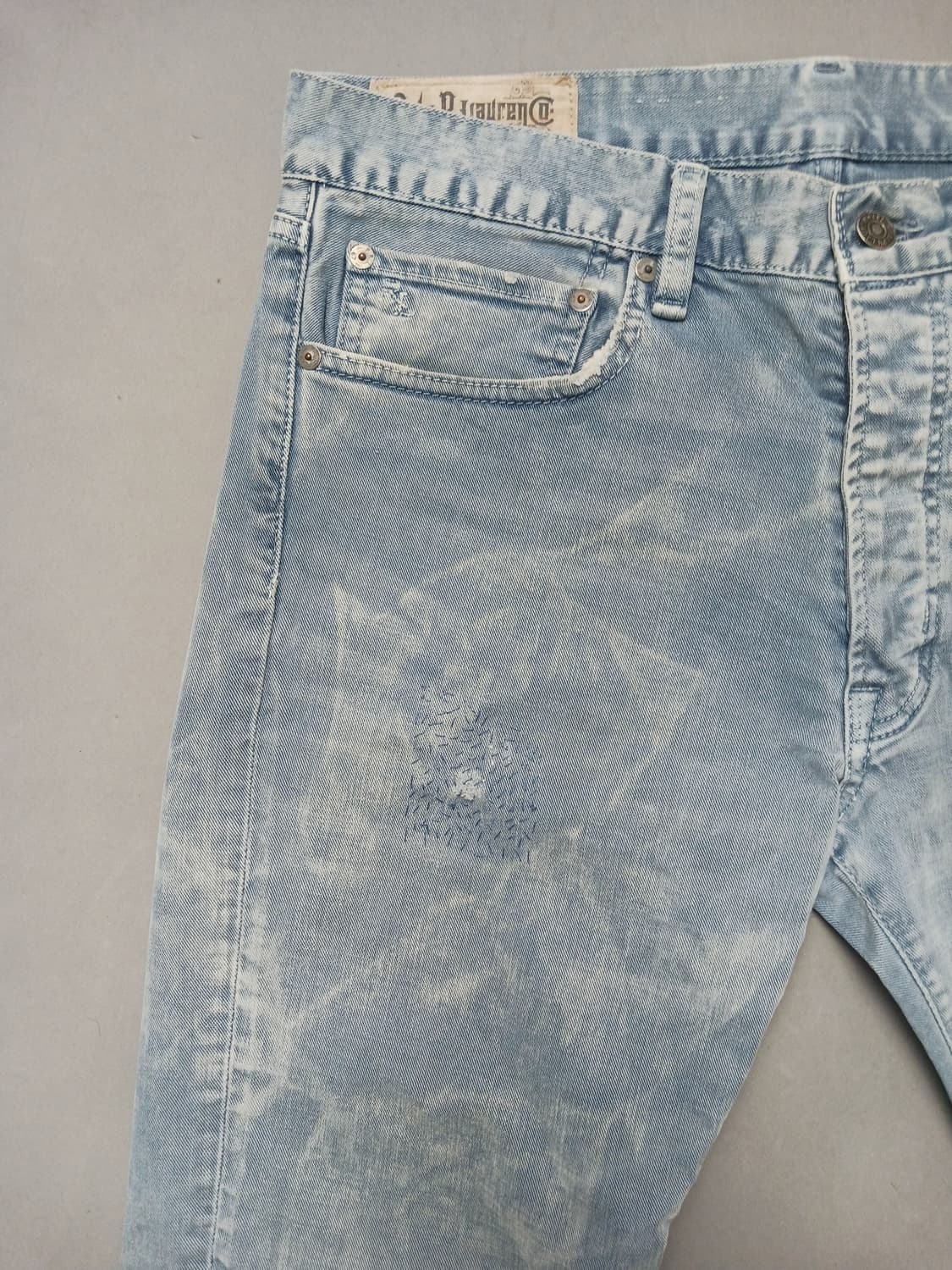 [32] 폴로 랄프로렌 스톤워싱 스티치덧댐 스트레이트진 청바지 상품이미지2