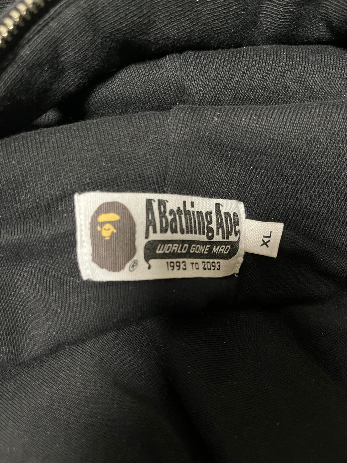 [XL] 베이프 스켈레톤 샤크후드 블랙 상품이미지9