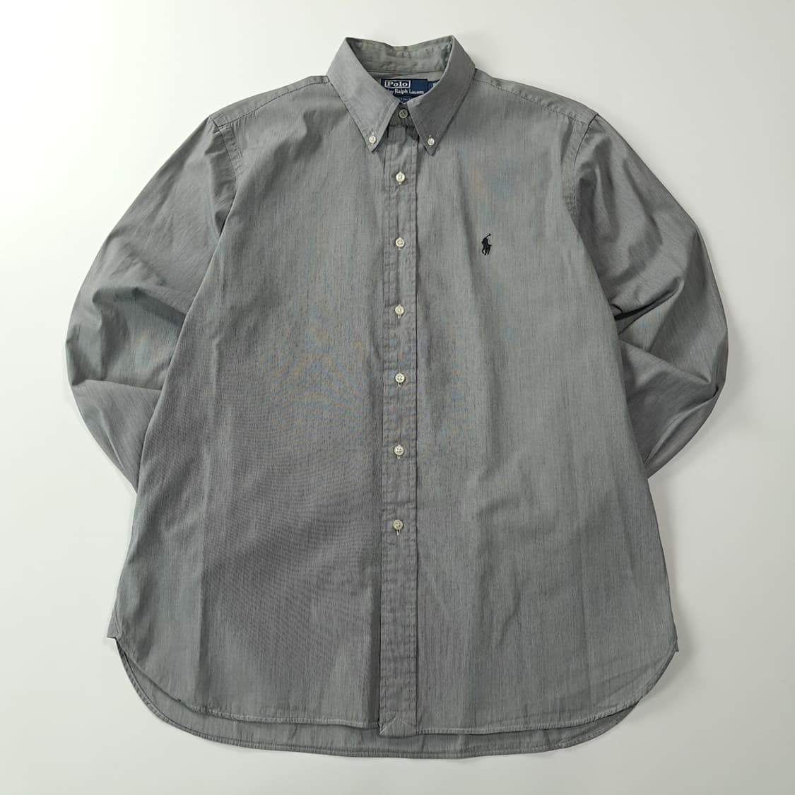 CK309 L 폴로 00s  그레이 마이크로스트라이프 드레스 셔츠 상품이미지1