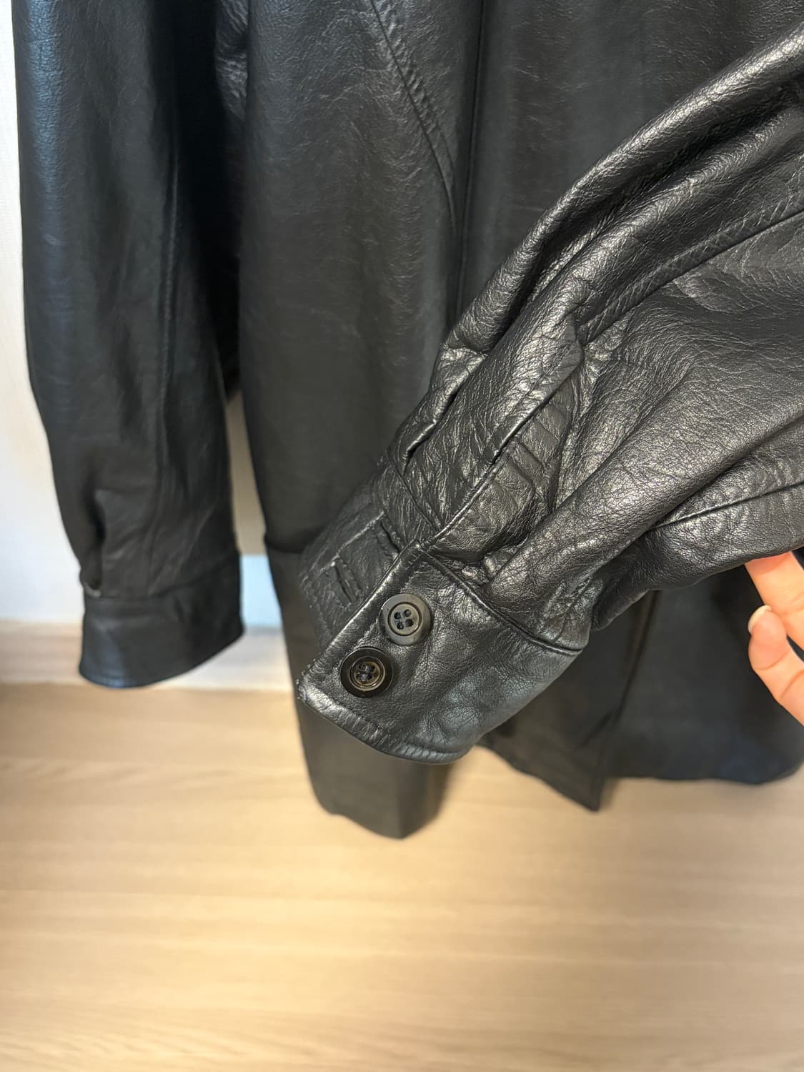 Vintage leather jacket 소가죽 히이넥 빈티지 자켓 상품이미지4
