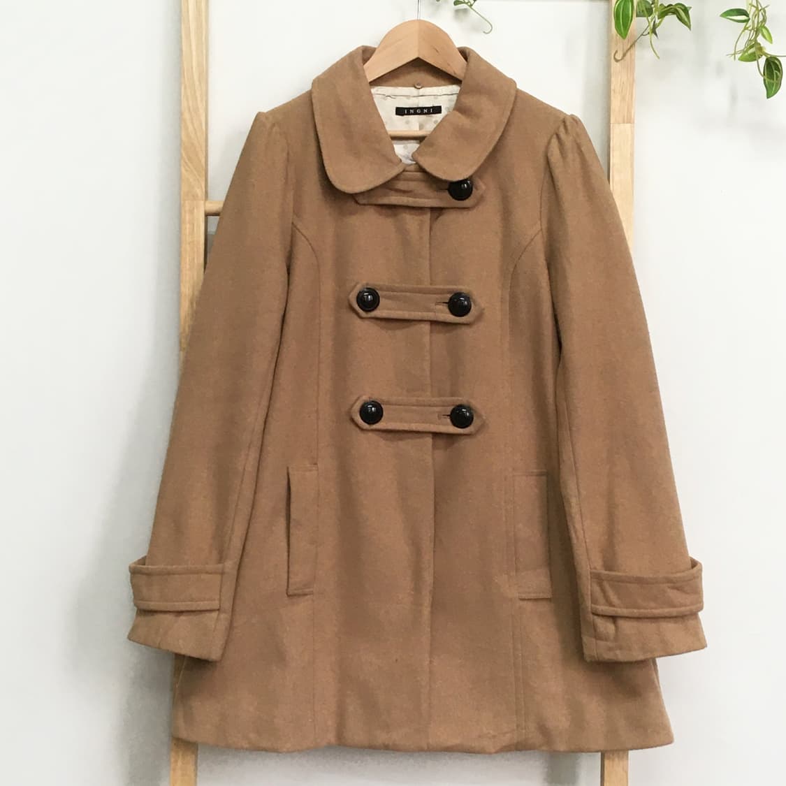 JPN/ 라떼갸루 헤미갸루 핀터깔 더블코트 둥큰카라코트 모리룩코트 상품이미지4