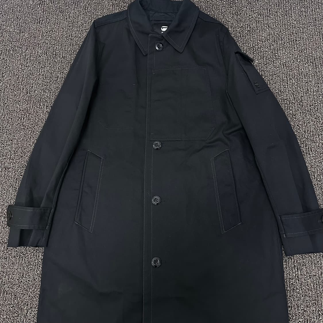 G-Star 지스타 유기농 코튼 롱 코트 블랙 M 상품이미지2