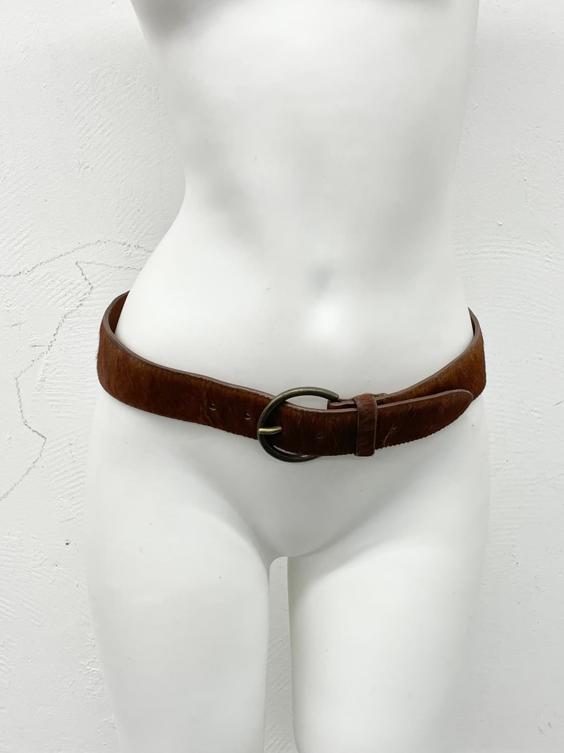 브라운 송치 펀칭 버클 벨트 상품이미지2