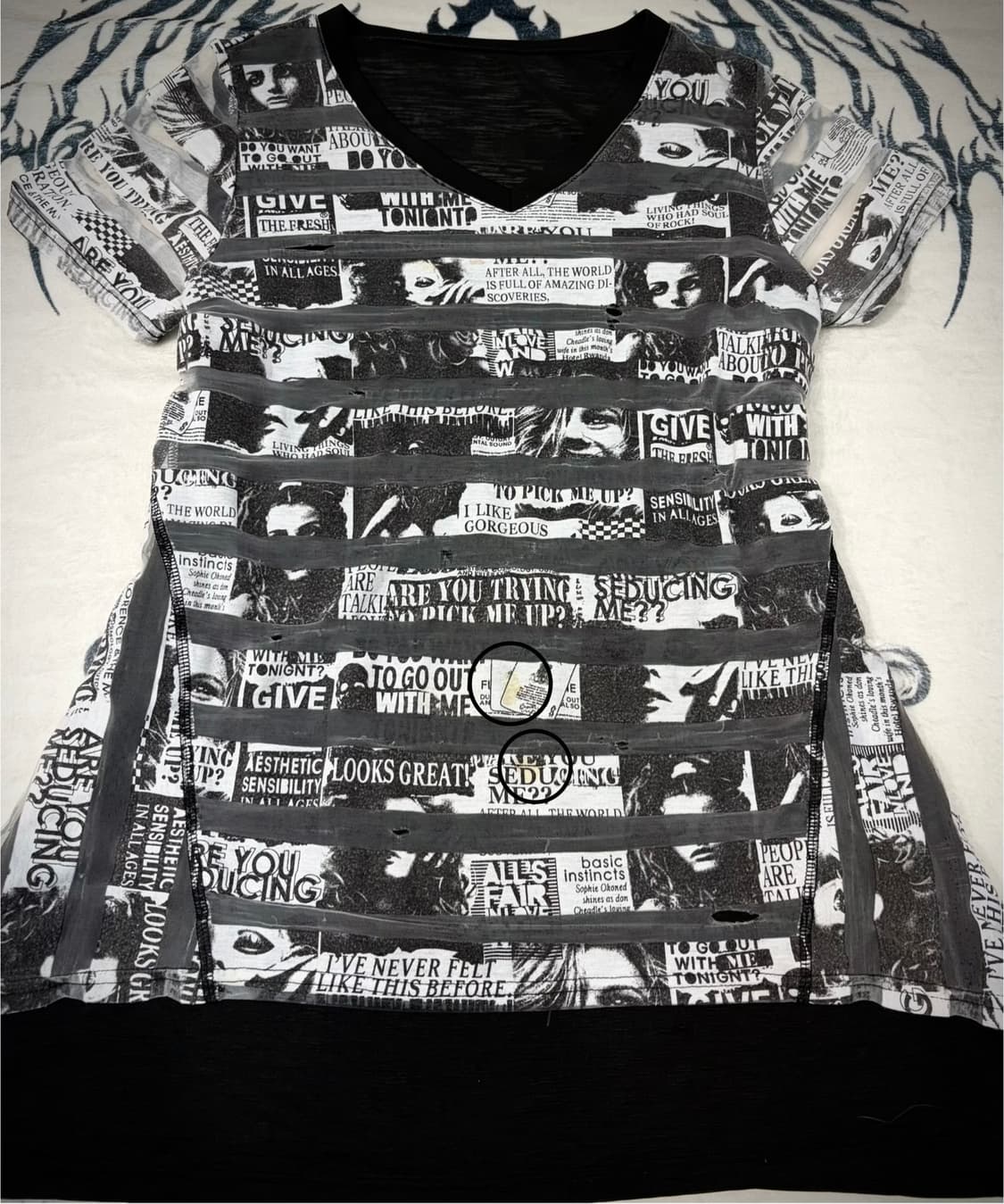 00's graphics Layered See-through sleeve 상품이미지10
