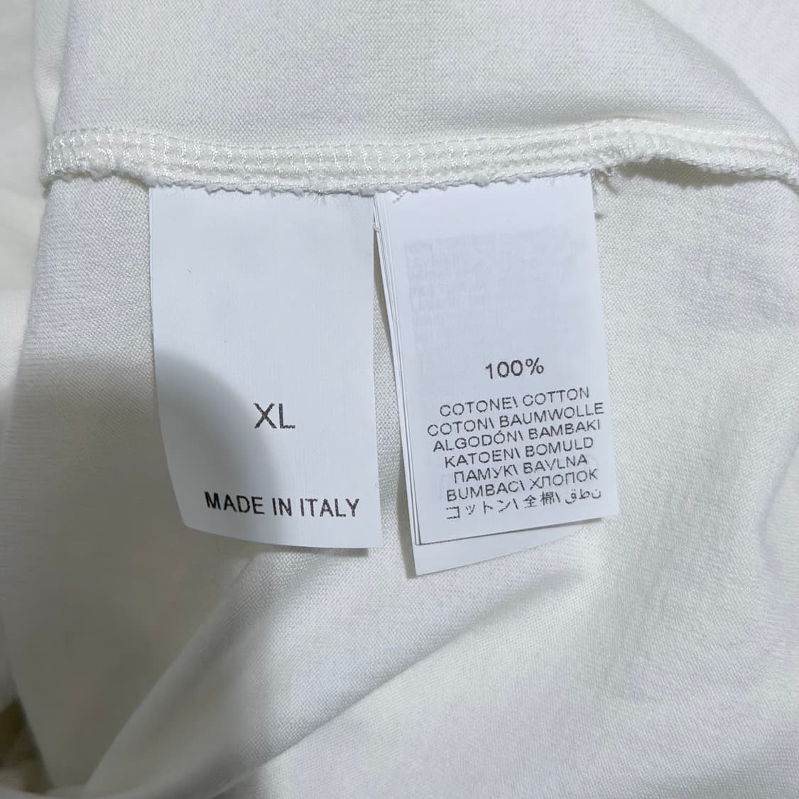 (A+/XL) / 브루넬로쿠치넬리 프린트 화이트 코튼 반팔 티셔츠 상품이미지6