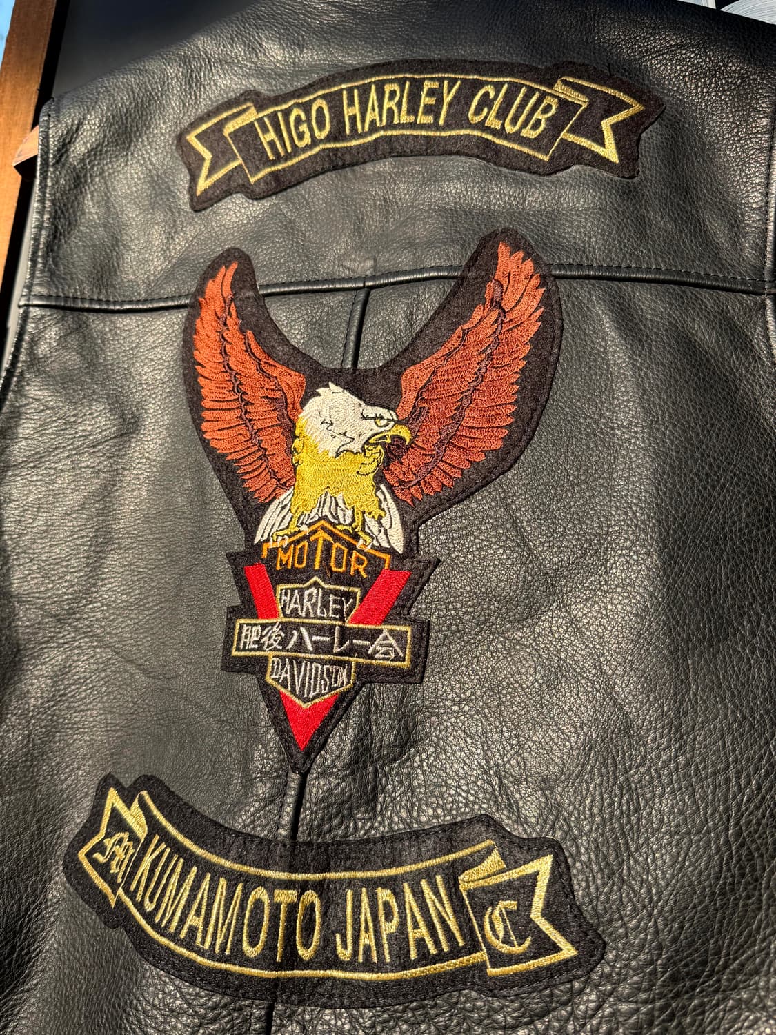 90's KUMAMOTO Harley Club Cowhide vest 상품이미지4