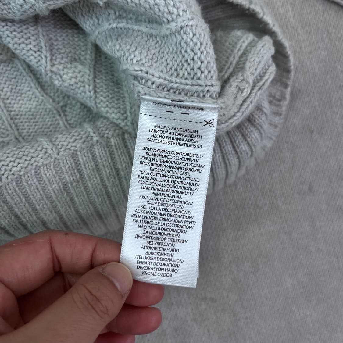 100 폴로랄프로렌 꽈배기 그레이 니트 상품이미지6