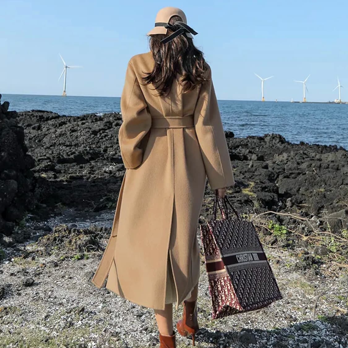 다바걸(DABAGIRL) 블로스 핸드코트 프리사이즈 새상품 상품이미지4