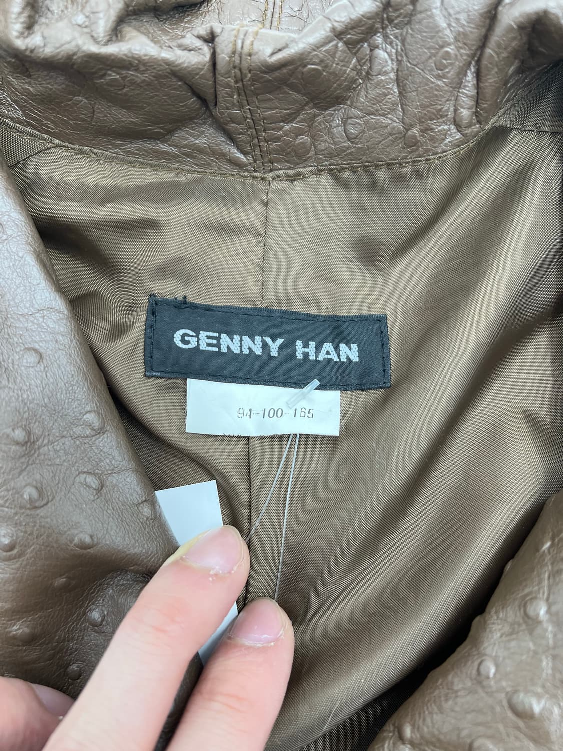 빈티지 카우레더 하이넥 레더자켓 상품이미지4