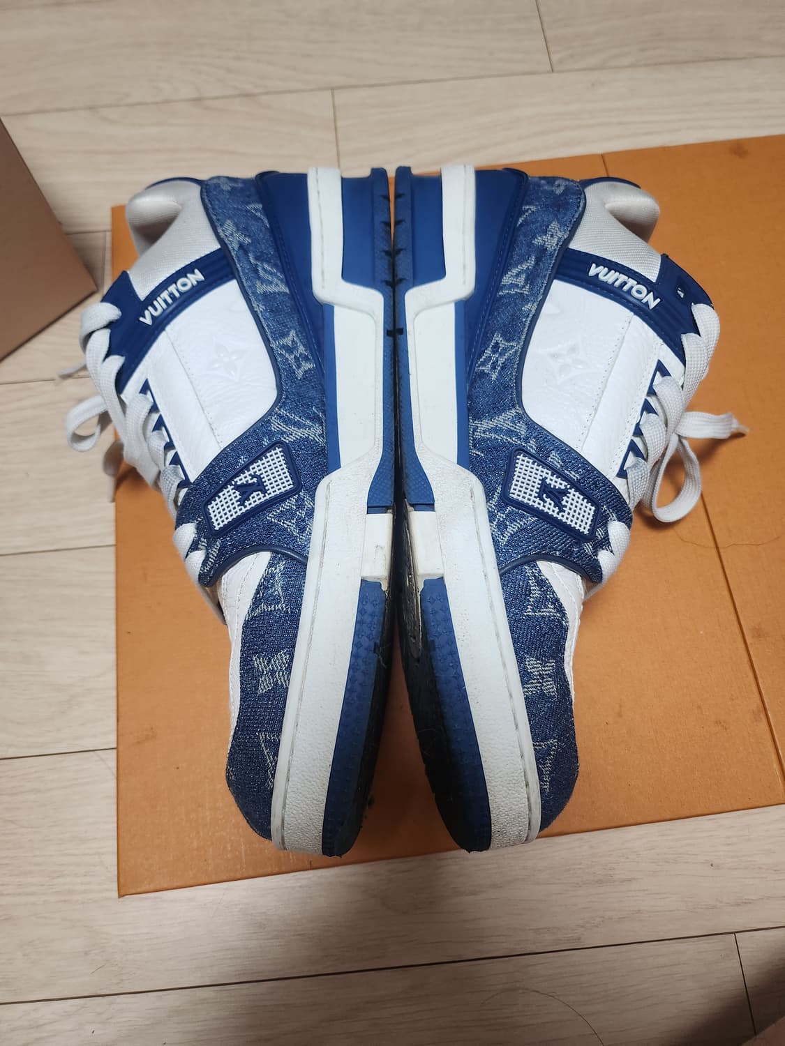 [8] 루이비통 데님 트레이너 스니커즈 블루 상품이미지3