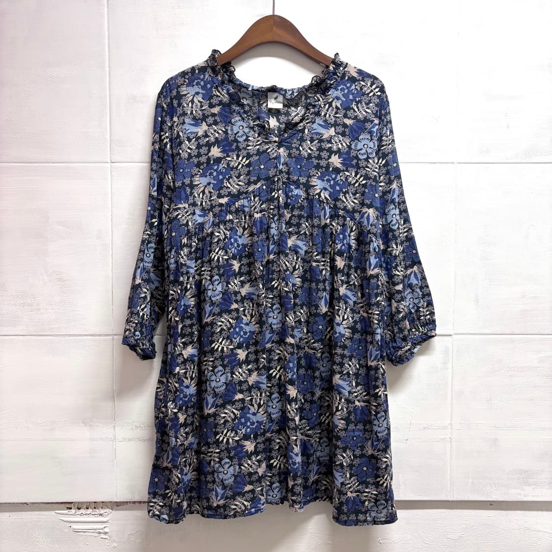 Pyumosso 프릴 플라워 모리 코튼 블라우스 L JPN 상품이미지1