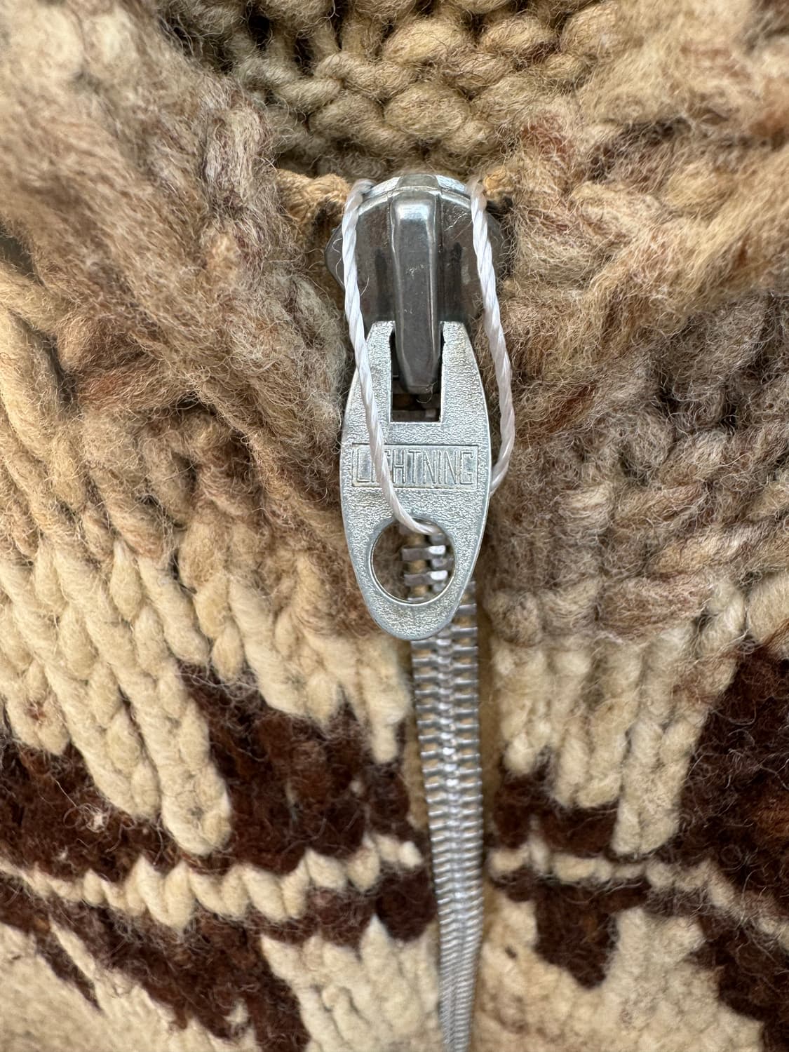 70s 캐나디언 코위찬 빈티지 핸드 니트 집업 가디건 상품이미지5