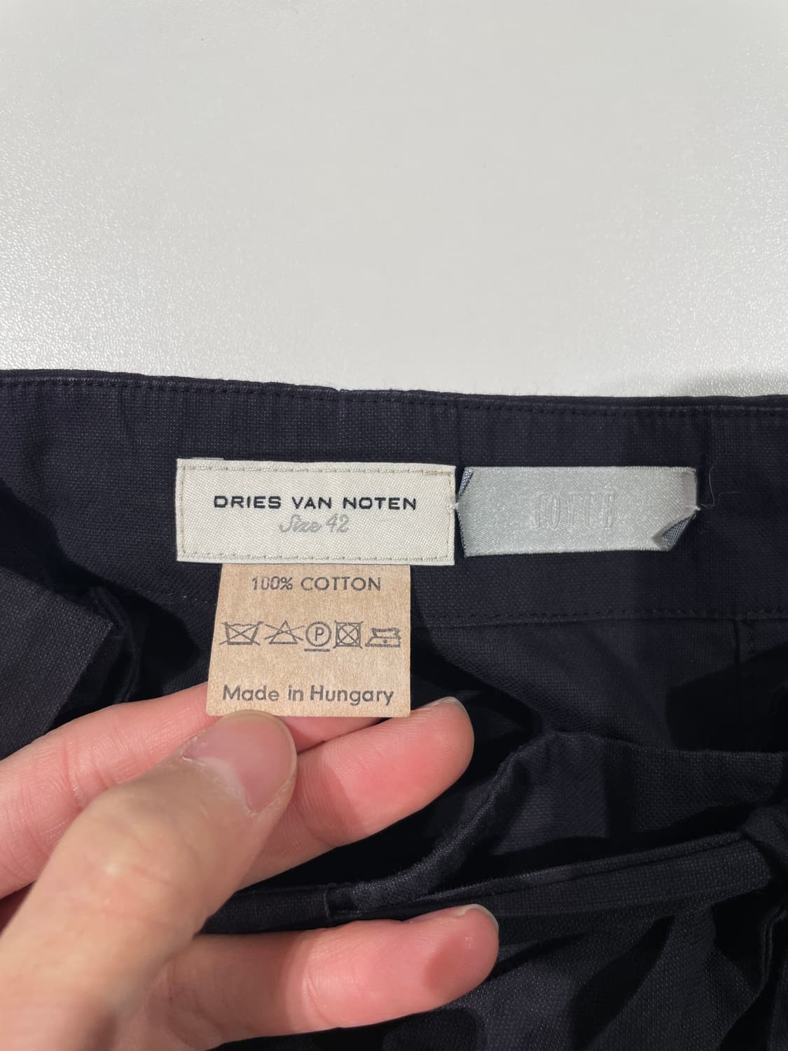 드리스 반 노튼 다크 네이비 웨이스트 타이 슬랙스 상품이미지7