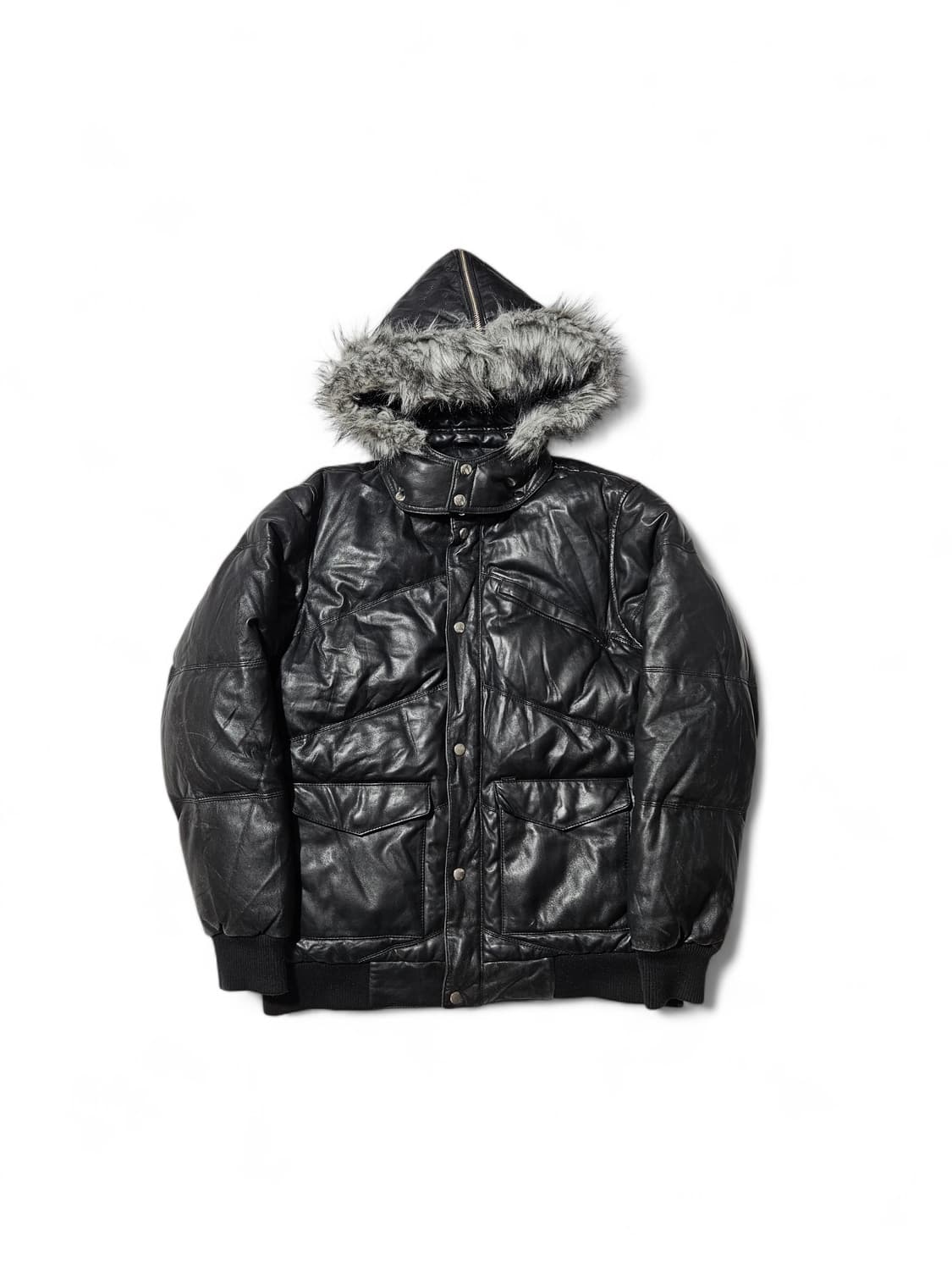 2007 슈프림 레더 다운 L 퍼 가죽 자켓  상품이미지1