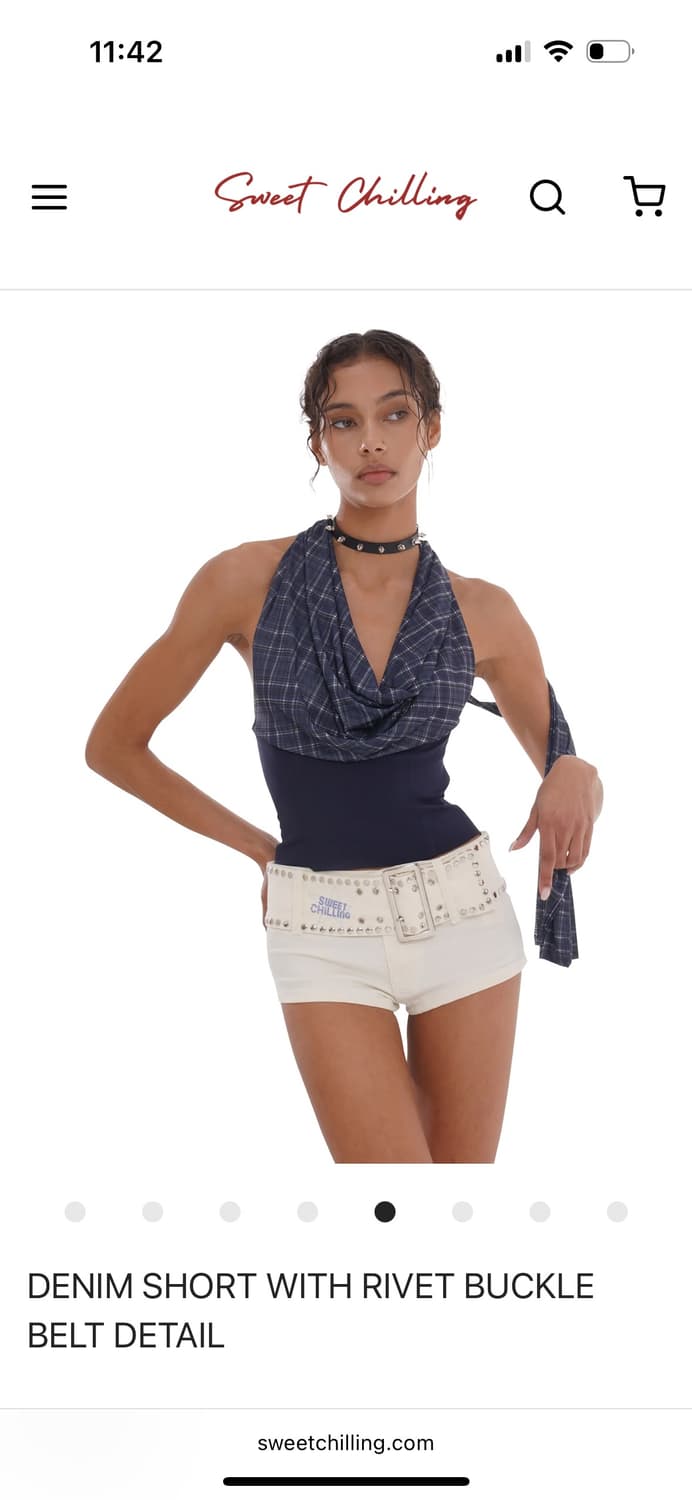 스윗칠링 sweet chilling DENIM SHORT WITH RIV 상품이미지1