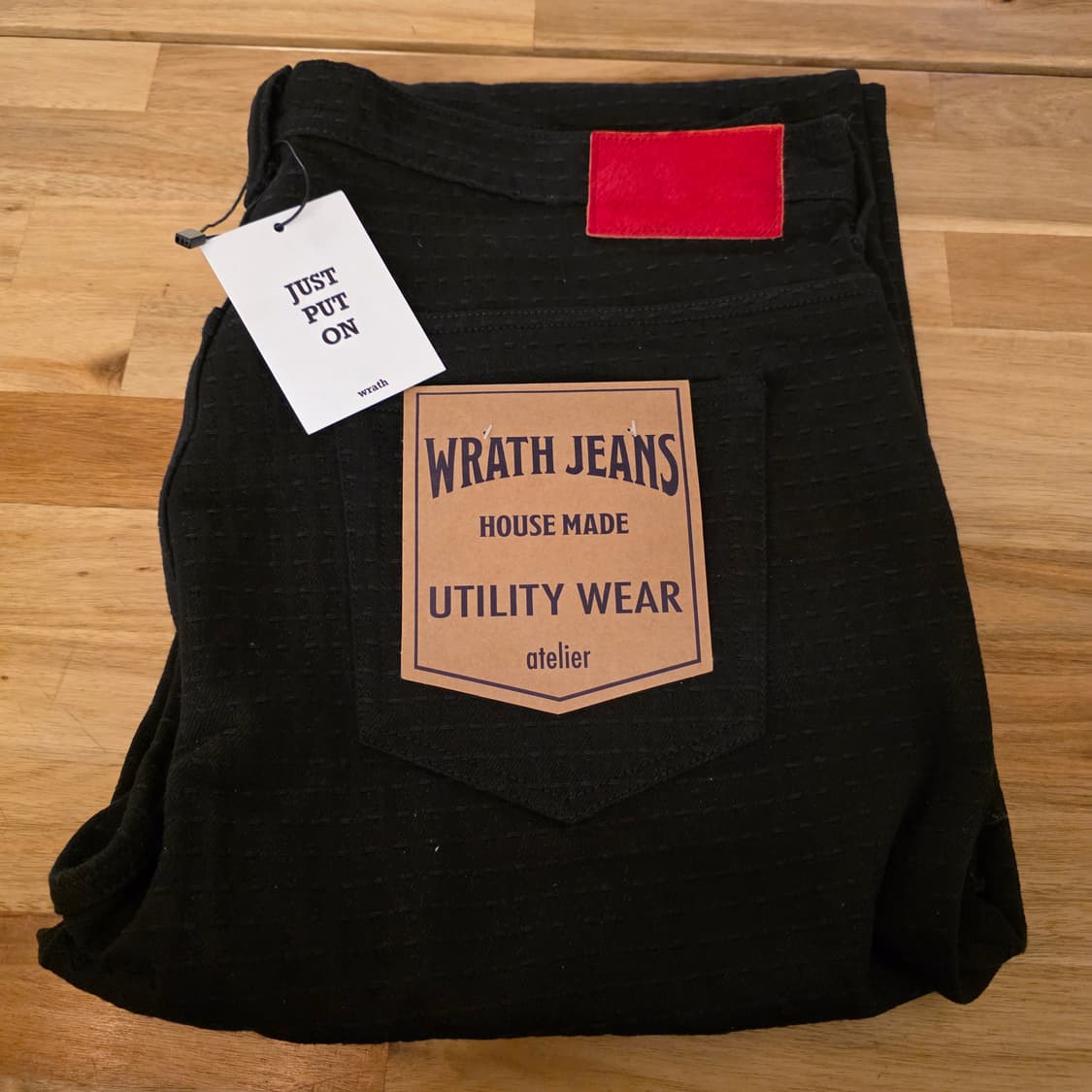 뤠쓰 X 느린양반 사시코 블랙진 논워시 36사이즈 새제품 상품이미지2