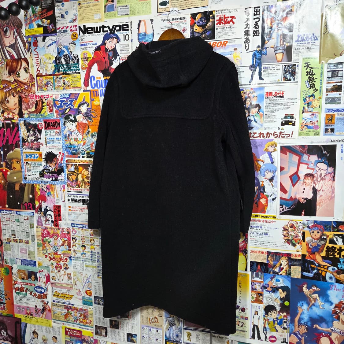 라일 앤스 스코트 블랙 후드 떡볶이 롱 코트 상품이미지6